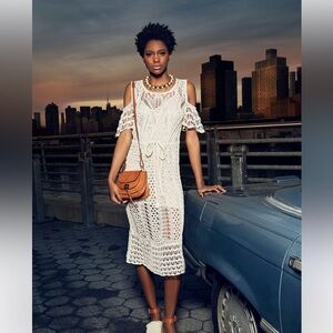 See by Chloe Crochet Dress in Natural White - Size Large
